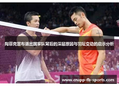陶菲克宣布退出国家队背后的深层原因与羽坛变动的启示分析